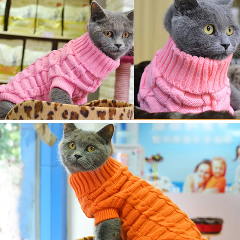 

Pet Dog Sweaters Winter Pet Clothes for Small Dogs Warm Sweater Coat Outfit for Cats Clothes Woolly Soft Dog T Shirt Jacket