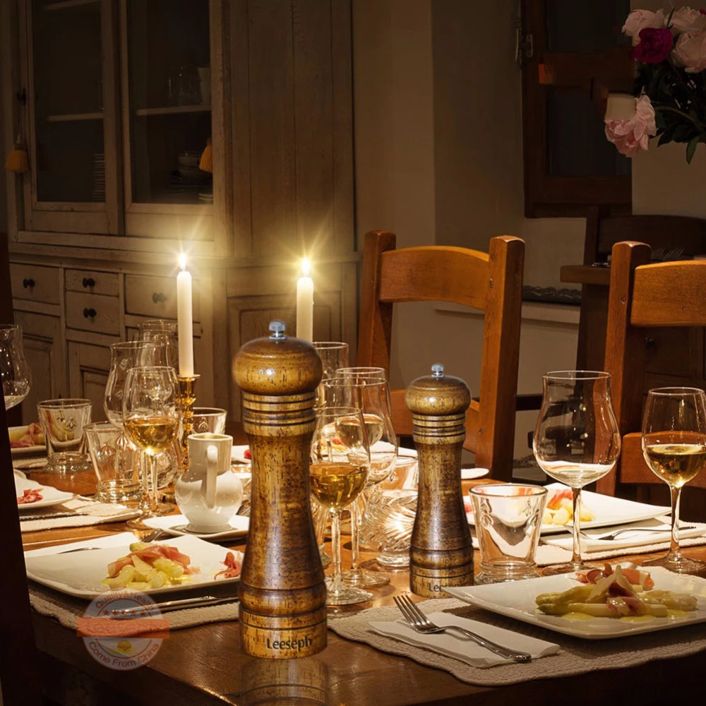 Кухонные принадлежности мельница для соли и перца из натурального дуба 5 дюймов 8