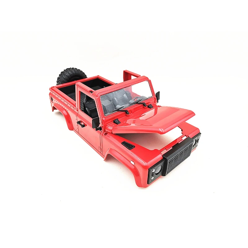 

2Set D90 Car Body Shell with Tire for 1/12 MN D90 D91 D99 MN45 MN90 MN99S RC Car Parts Accessories, Red & Green