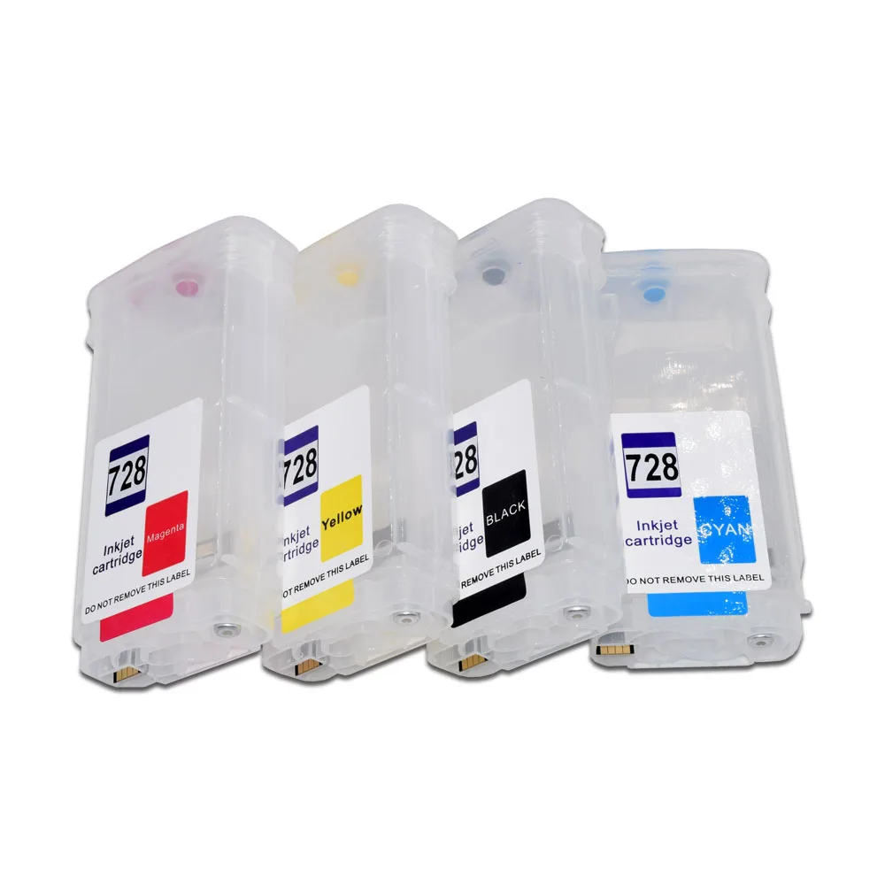 130ml f9j68a f9j67a f9j66a f9j65a for hp728 refillable ink cartridge for hp 728 with chip for hp t730 t830 printer free global shipping
