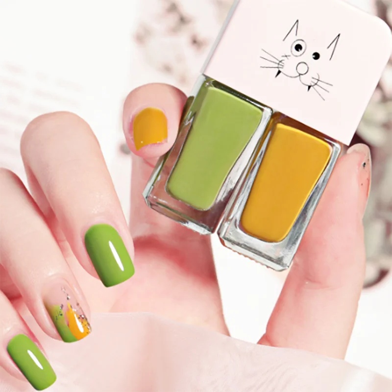 

Nail Polish Colorful Two-color Quick-drying Nail Polish Transparent Twin Nail Polish Set White Sequins Nail Polish Quick-drying