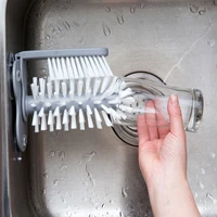 wall suction cup brush glass cleaning brush kitchen rotating water cup tea cup brush washing cup brush