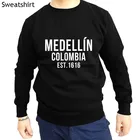 Модные весенние свитшоты shubuzhi с забавным принтом, Мужская толстовка с капюшоном, Medellin Est 1616, Pablo