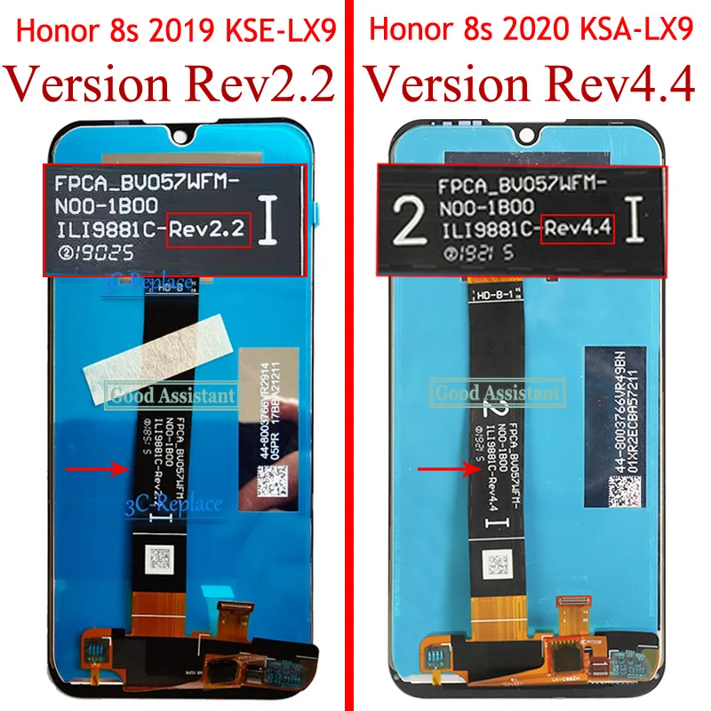 Черный 5 7 дюймов для Huawei Honor 8S 2019 ЖК-дисплей с сенсорным экраном и дигитайзером в