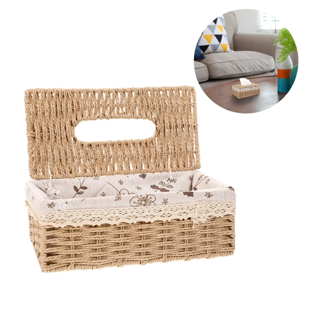 

Household Napkin Box Delicate Tissue Container Tissue Organizing Container