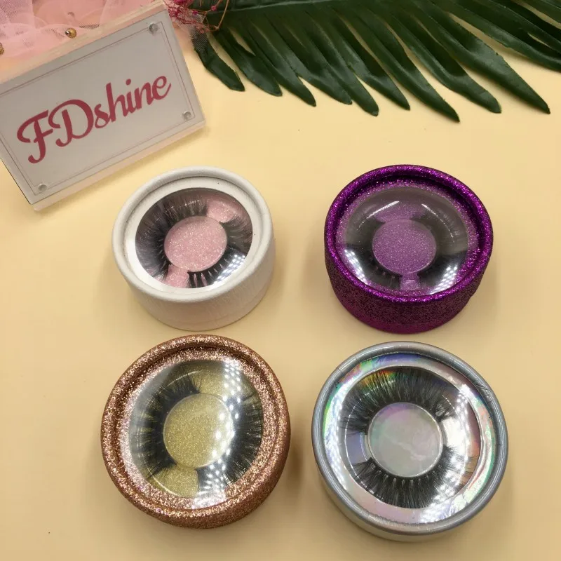 FDshine норковые ресницы 6 пар/лот с круглой упаковкой ресниц обычные 3D | Красота и