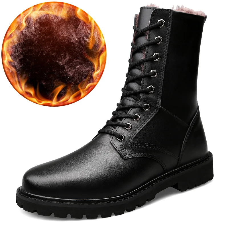 JUNJARM/мужские ботинки больших размеров Ботинки из спилка Мужские военные дезерты