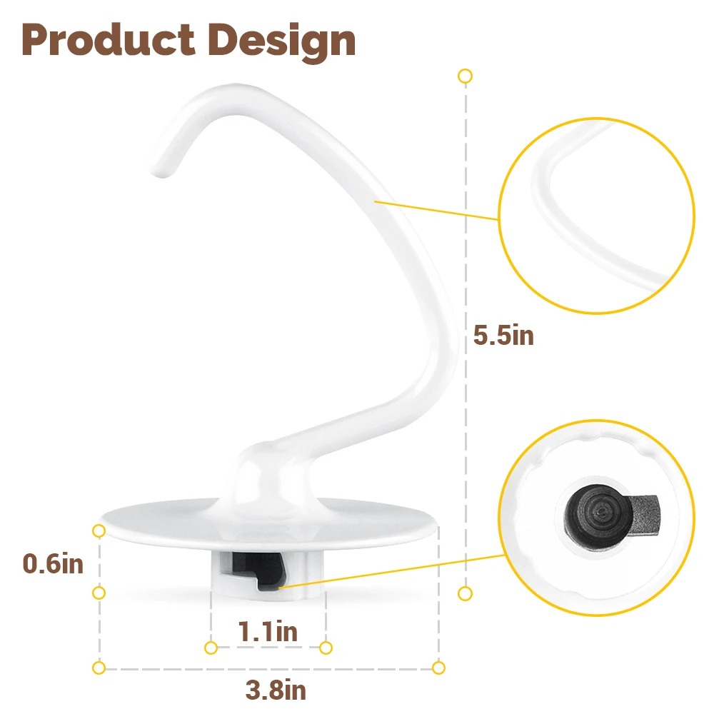 Крючок для теста и гибкий кромочный измельчитель/стенд миксер Запчасти кухни 4 5-5