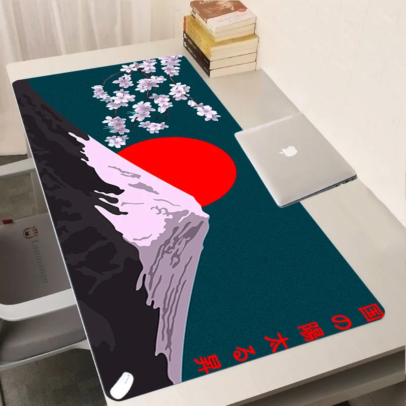 

Cherry blossoms in Tokyo Mouse Pad Black Flower Decoration Carpet Gamers Rubber Floral Mousepad Gamer Keyboard Desk Mat Table XL