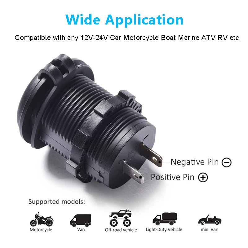 extractme universal dual usb charger socket power outlet adapter 4 2a car lighter 12v splitter for motorcycle truck atv rv boat free global shipping