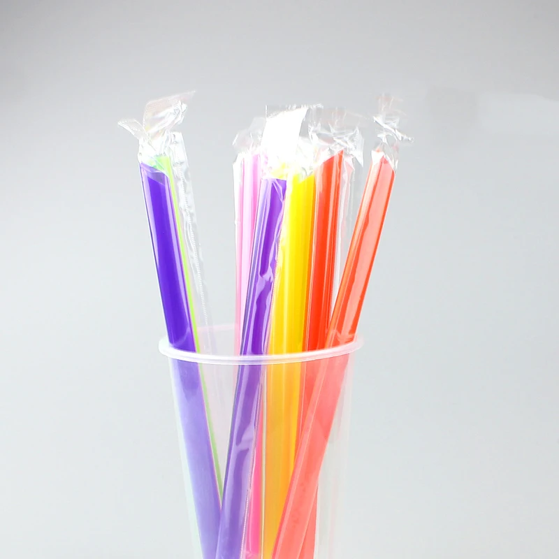 100 шт./лот соломинки для молока кофе чая напитков индивидуально обернутые