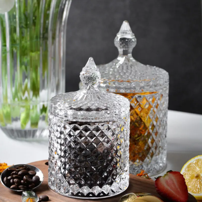 Стеклянные банки для конфет 1 шт. винтажные прозрачные стеклянные хранения чая