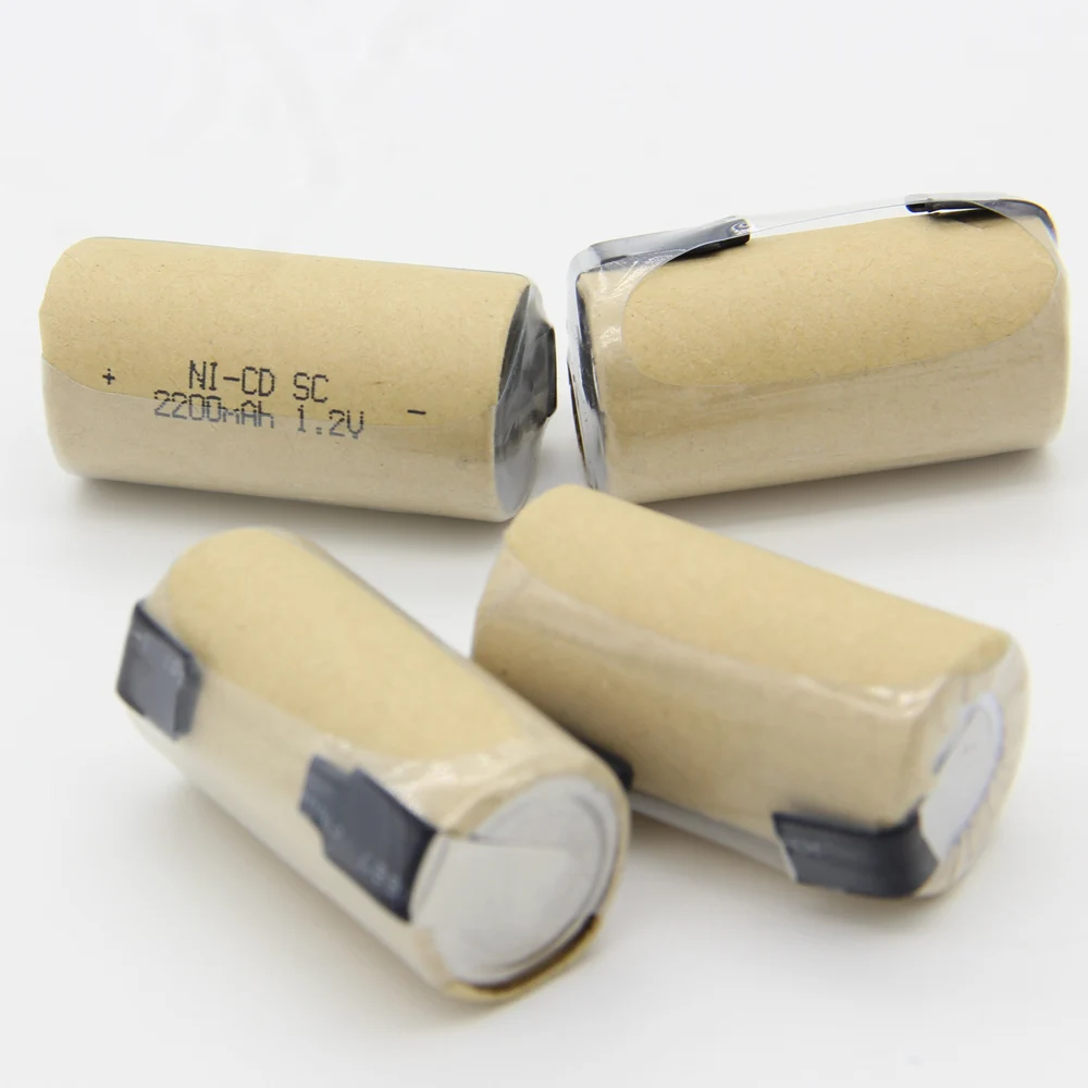Никель-кадмиевые аккумуляторные батареи 2200 мАч sub C аккумулятор SC с плоским