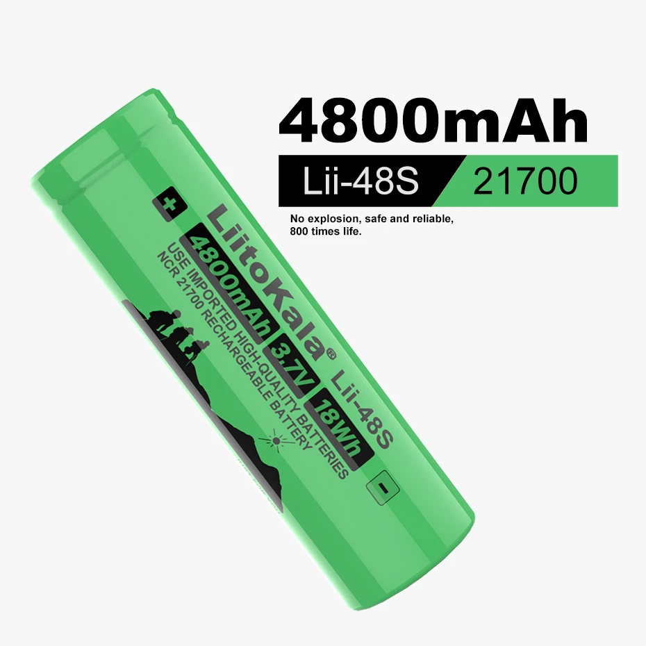 LiitoKala Lii-48S 3 7 в 4800 мАч 21700 литий-ионный перезаряжаемый аккумулятор 9.6A power 2С
