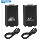 Для Xbox 360 2 шт. 4800 мАч сменная батарея беспроводной игровой контроллер геймпад Ni MH резервный аккумулятор для XBOX 360