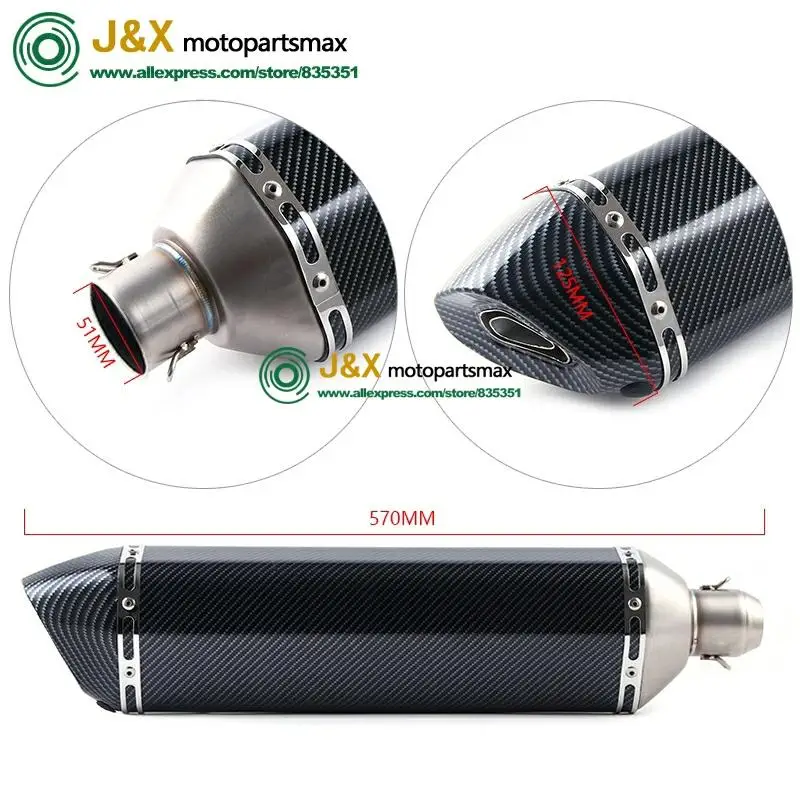 

Full Exhaust Escape System Slip-On For Kawasaki Z800 Motorcycle Modified Full Middle Link Pipe