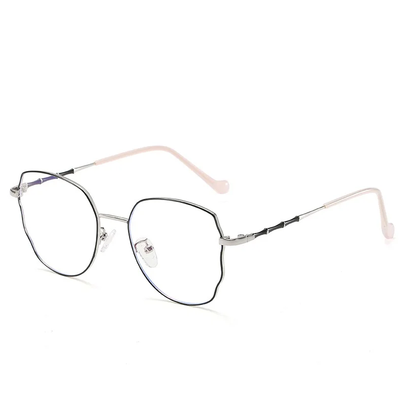 

Metal Big Round Optical Glasses For Woman Vintage Blue Light Blocking Computer Clear Eyeglass Oculos De Sol Gaming Gafas XR1952