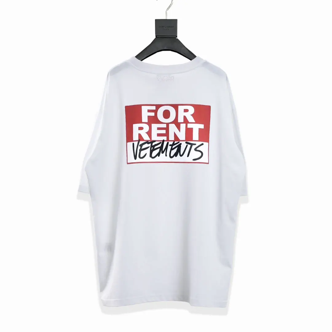 

High street new VTM vehicles short sleeve OS loose casual hip hop lovers short sleeve t-shirt men and women fashion