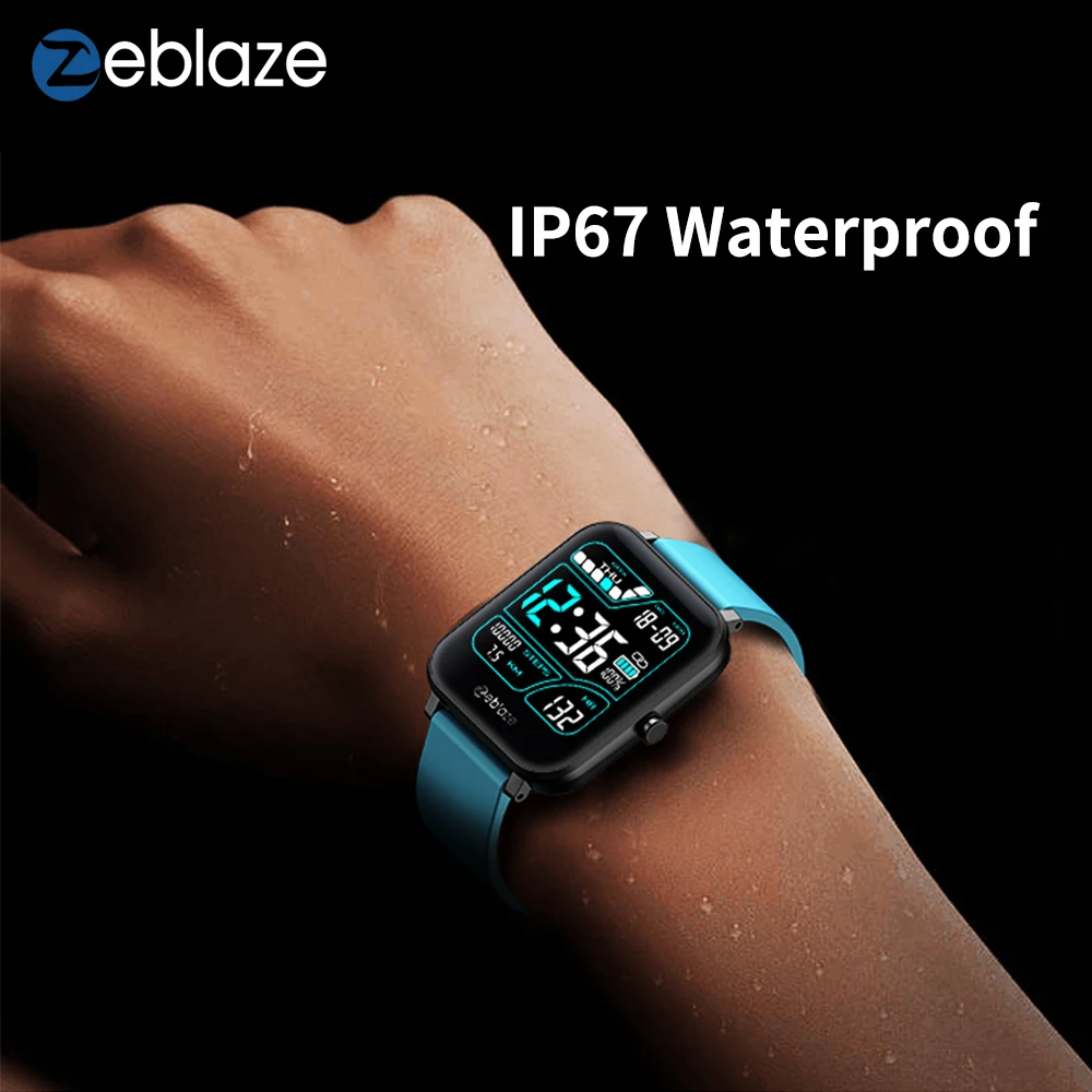 Оригинальные Смарт часы Zeblaze GTS с Bluetooth вызовом IP67 Водонепроницаемый 1 54 дюймов IPS