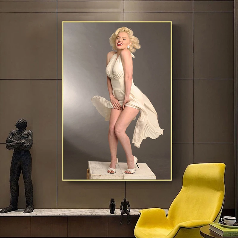 

Famous Marilyn Monroe Black and White Vintage Canvas Painting Posters and Prints Wall Art Pictures for Living Room Home Decor