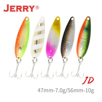 jerry jd casting fishing spoon lure 7g 10g treble hook metal baits pesca trout bass artificial fishing for wobbler