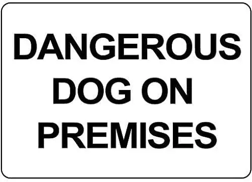 

New Metal Tin Sign Dangerous Dog on Premises Outdoor Yard Street Garage Signs & Home Bar Club Wall Decor Signs 12x8inch