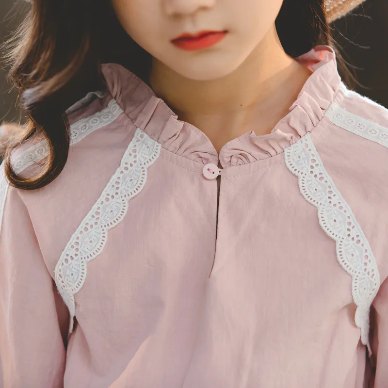 Осеннее хлопковое платье для девочек праздничные платья принцессы с длинным