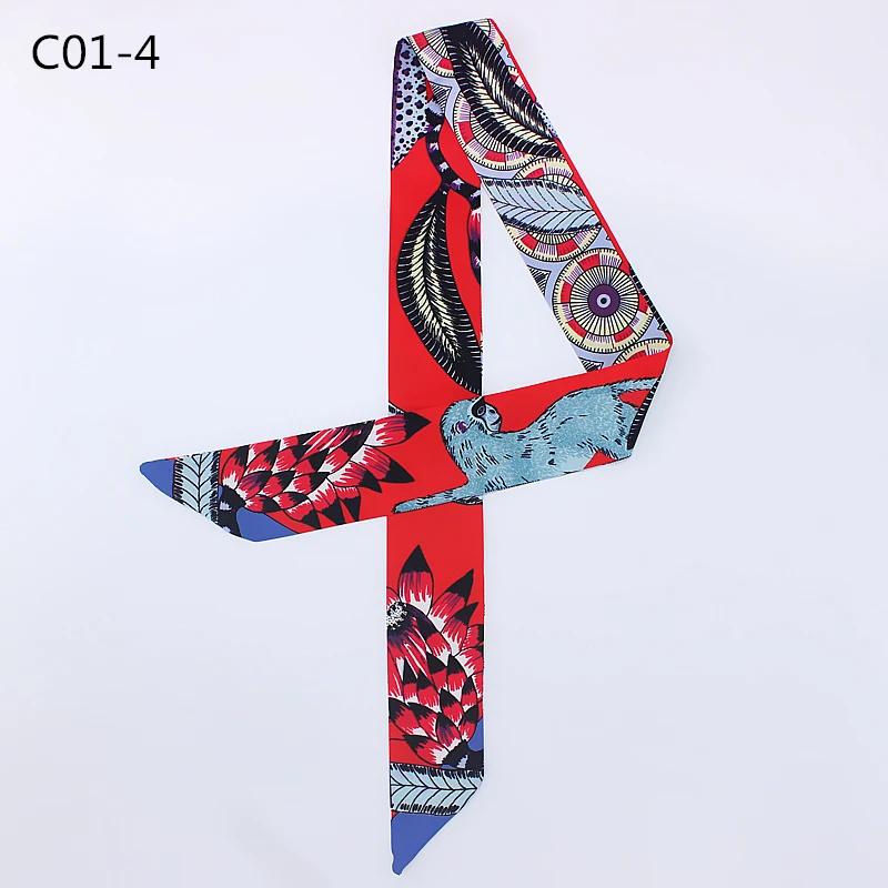 Новинка 2020 женская сумка с ручкой длинный Шелковый обтягивающий шарф шейный