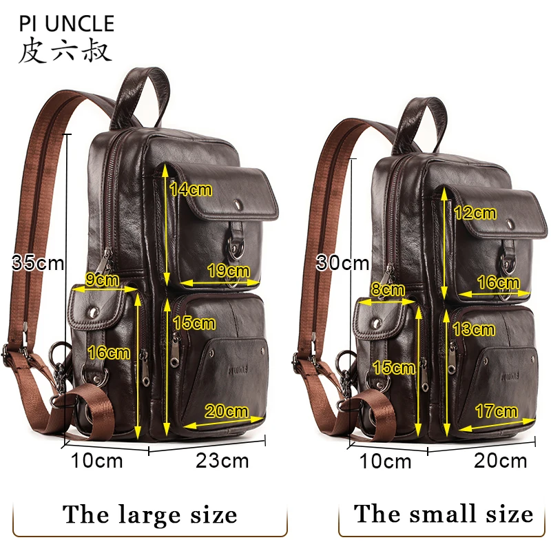 Мужской рюкзак из натуральной воловьей кожи с плечевым ремнём |