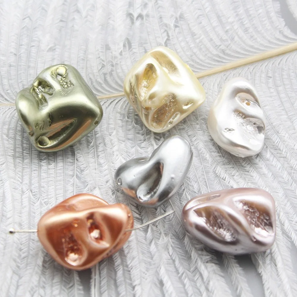 

3pcs High Quality Natural Freshwater Shell Pearl Beads Irregular Shape Punched Beads for Handmade Jewelry Making DIY Earrings