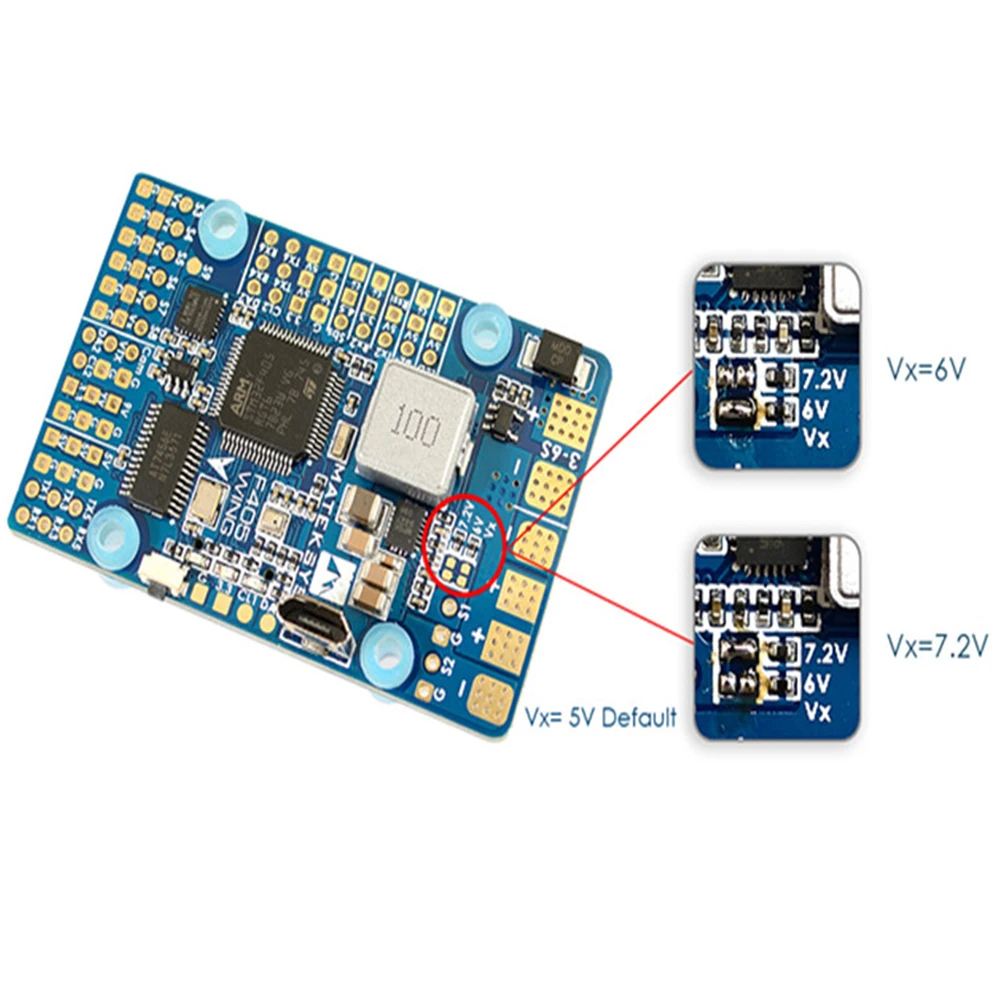 Matek Systems F405-WING TM32F405 Встроенный OSD игровые Джойстики для дистанционно управляемого