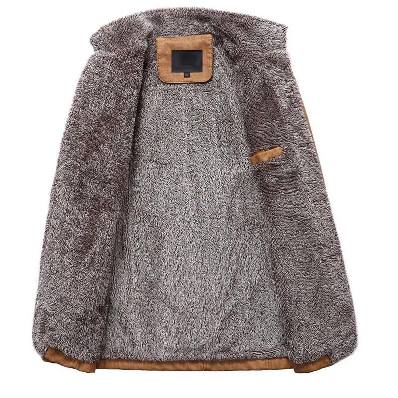 Мужская зимняя куртка мотоциклетная теплая из искусственной кожи бархатная