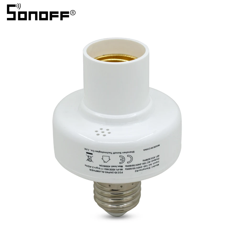 ITEAD Sonoff Slampher RF 433Mhz Wifi E27 Универсальный светильник, лампочка, держатель для умного дома, беспроводное управление, 2А 400 Вт