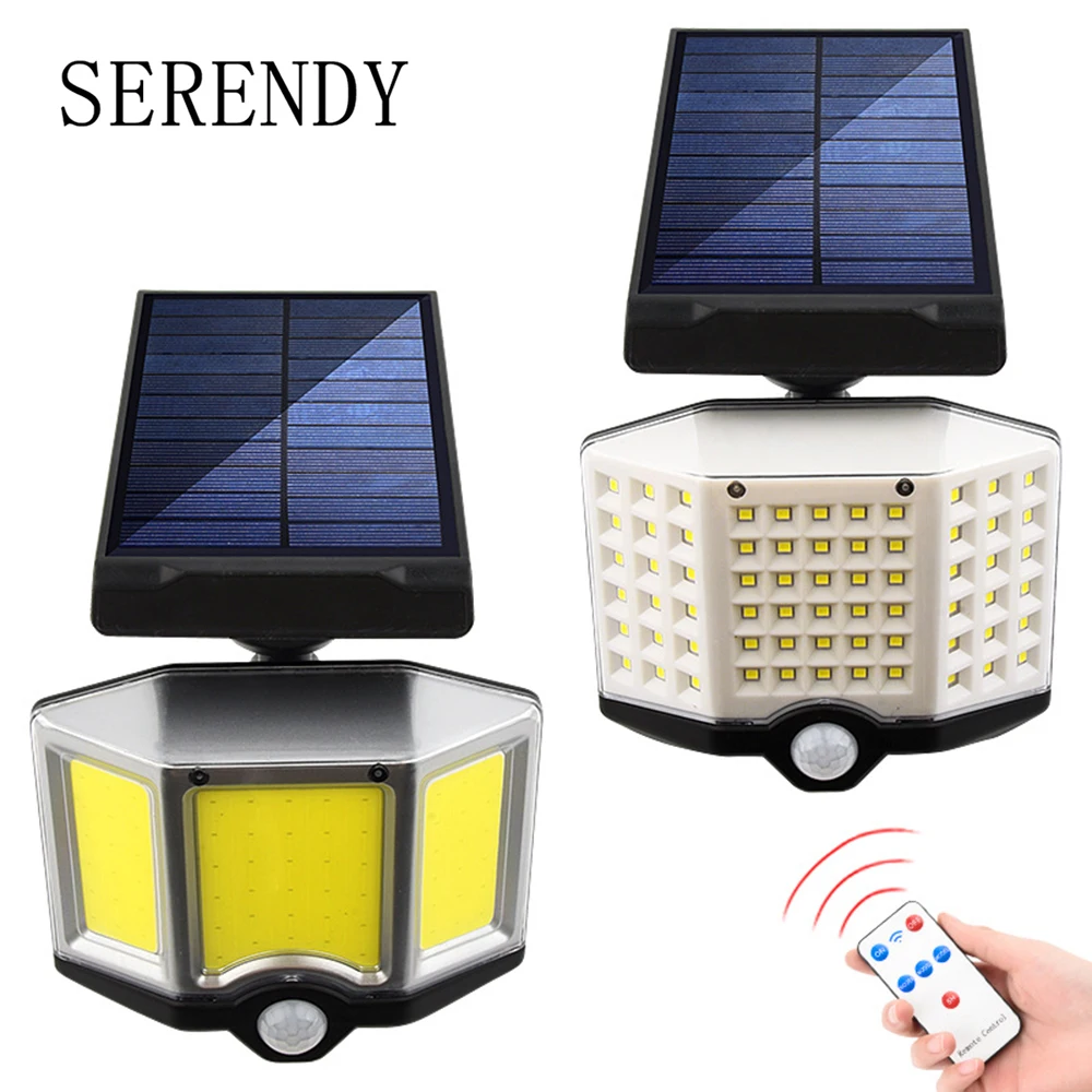 

66 LED 66 COB PIR Motion Sensor Remote Control Solar LED Light Outdoor Emergency Waterproof Wall Lamp Balcony Garden Decoration