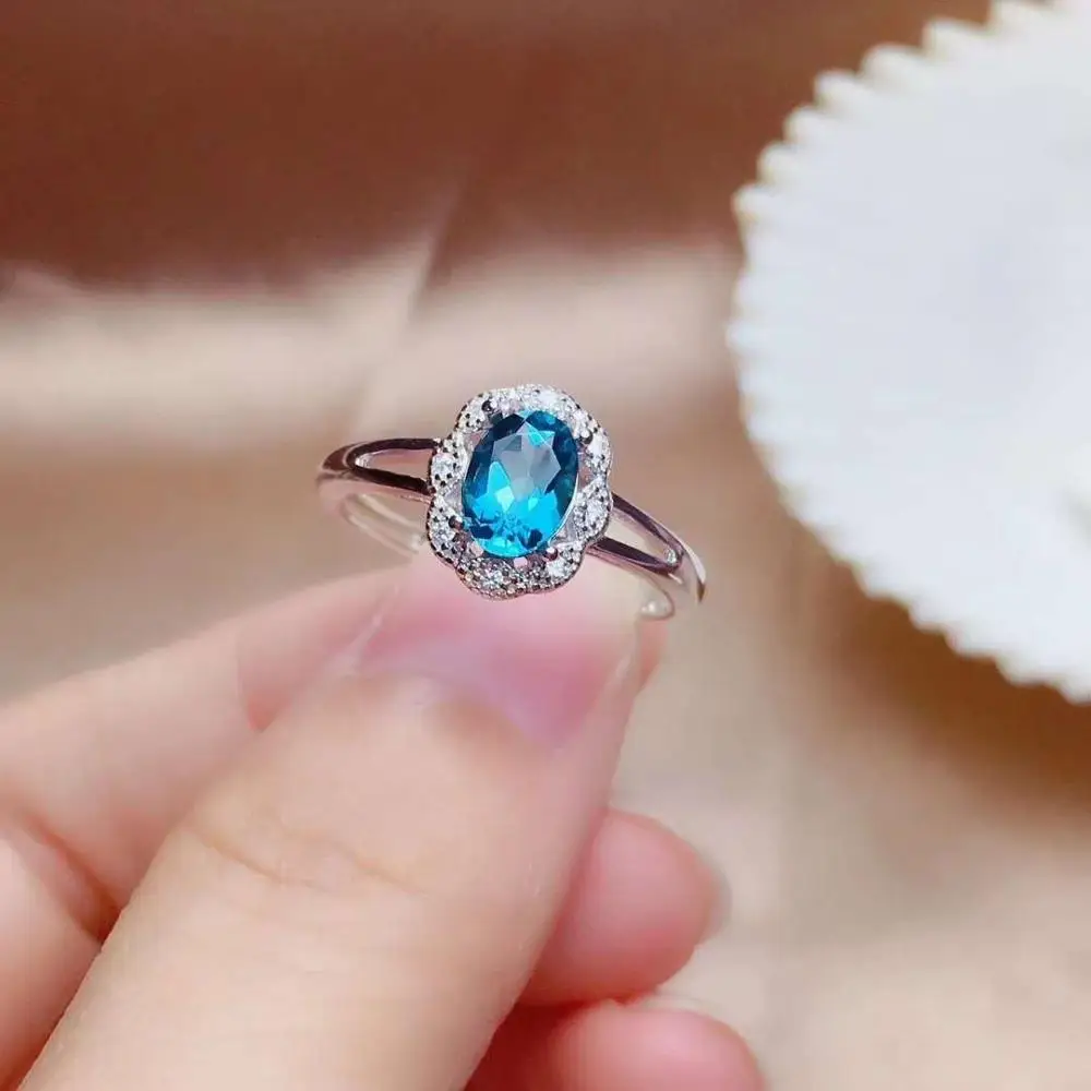 

Natural And Real Topaz Ring Wedding Engagement Topaz Ring Fine Jewelry Wholesale 925 sliver Ring