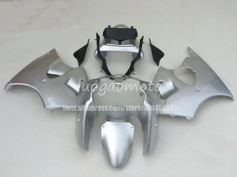 

Injection fairings kit for allsilver Kawasaki Ninja 2000 2001 2002 ZX6R 00 01 02 Body kits ZX 6R motorcycle road sport fairing