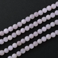1 strandsset natural madagascar kunzite 5 5 5mm round charm gem stone beads for jewelry diy making
