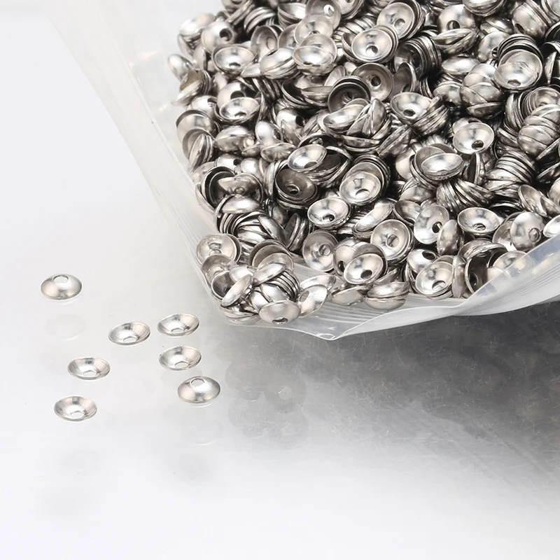 Колпачки круглые из нержавеющей стали для изготовления ювелирных изделий сделай