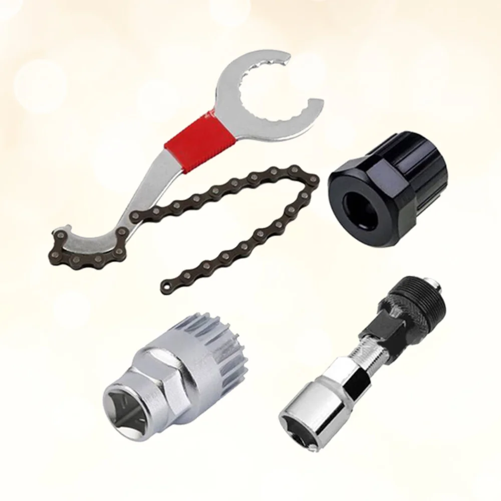 

4 in 1 Bike Repair Tool Set Chain Bracket Freewheel Crank Remover Puller