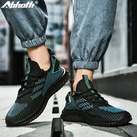 abhoth men running shoes comfortable light sneakers breathable mesh male shoes flat shoes men shock absorption baskets homme 48