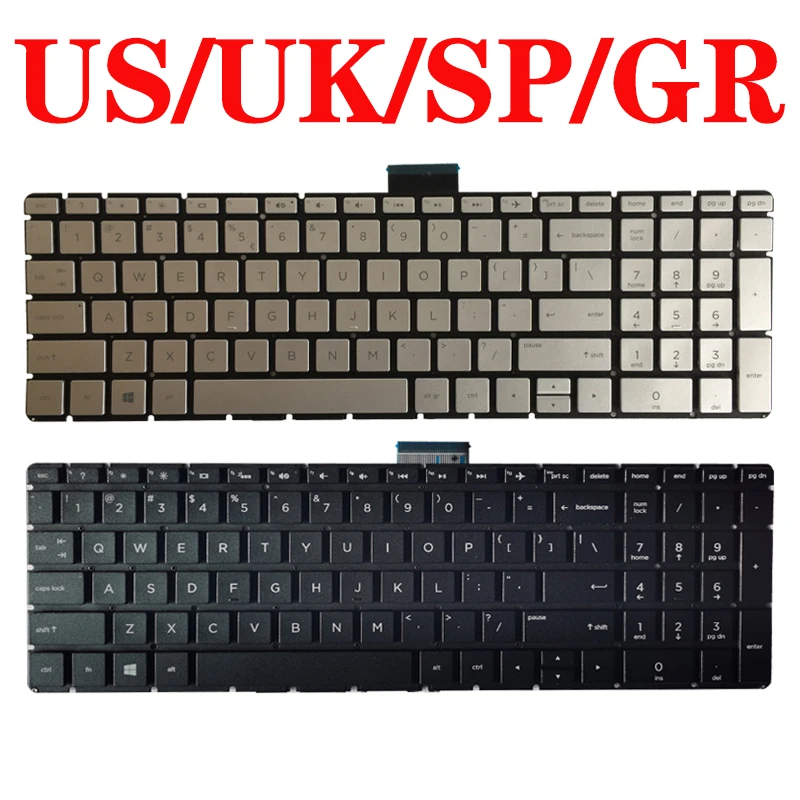 

US/UK/SP/GR Laptop keyboard for HP 15-CK TPN-Q201 15-CC 15T-CC 15-CD 15T-DY 15-EF 15S-EQ 15-BP 15M-BP TPN-Q222 TPN-W127