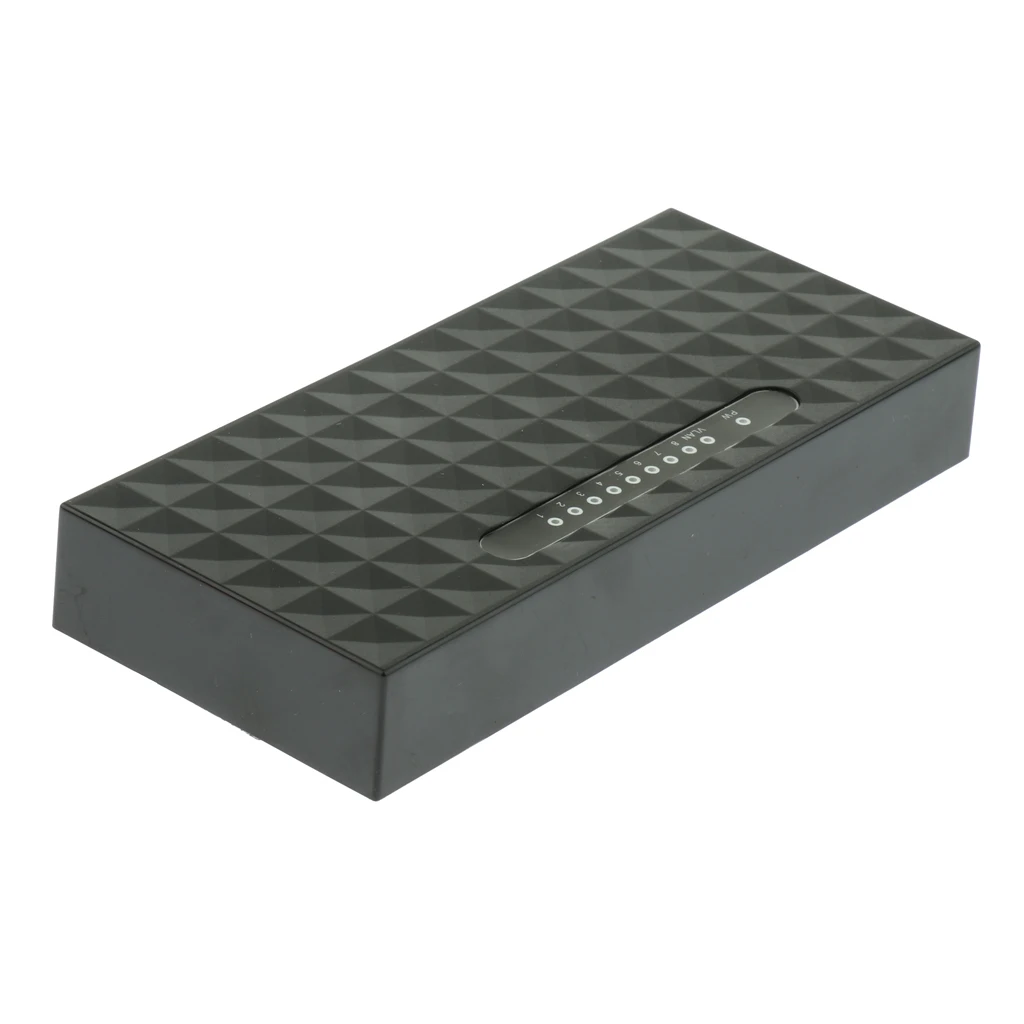 Мини 8 портовый адаптер RJ45 Быстрая сеть Ethernet черный концентратор переключателя