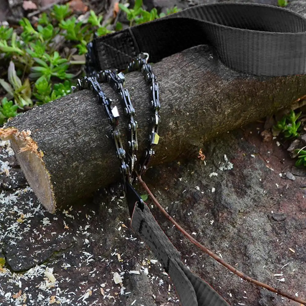 

Portable Handheld Survival Chain Saw Emergency Chainsaw Cutting Bag Camping with Tool Wood Handsaw Outdoor Hiking R5M9
