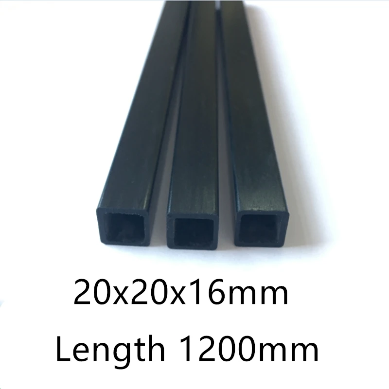 

1 шт. наружная квадратная 20x20x16 мм квадратная трубка из углерода модель из труб из углеродного волокна длина трубки 1200 мм
