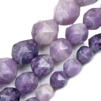 natural purple lepidolite stone beads spacer loose beads for jewelry making diy accessories bracelet necklace 15 6810mm