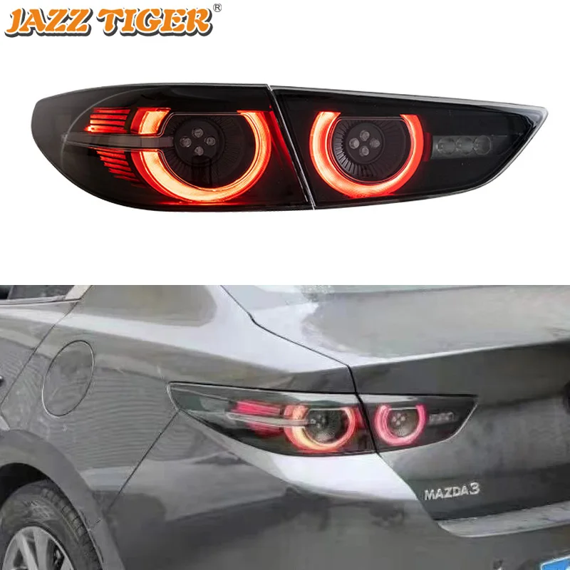 

Car LED Tail Light Taillight For Mazda 3 Sedan 2019 - 2021 Rear Running Light + Brake + Reverse + Dynamic Turn Signal