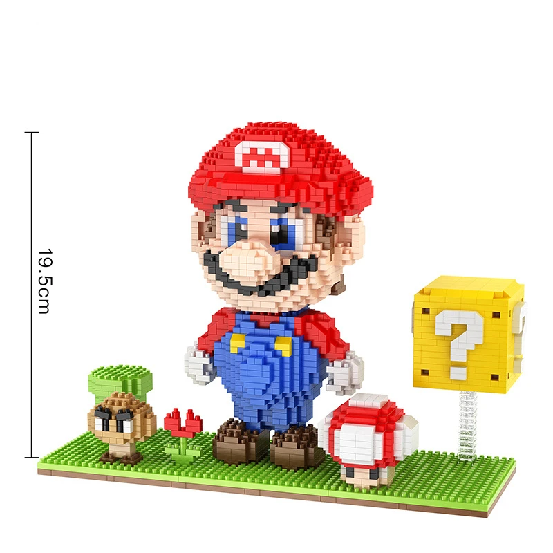 2000 + шт. Супер Марио мини блоки Micro Building Block модель Бросс Луиджи Bros Goomba Piranha завод