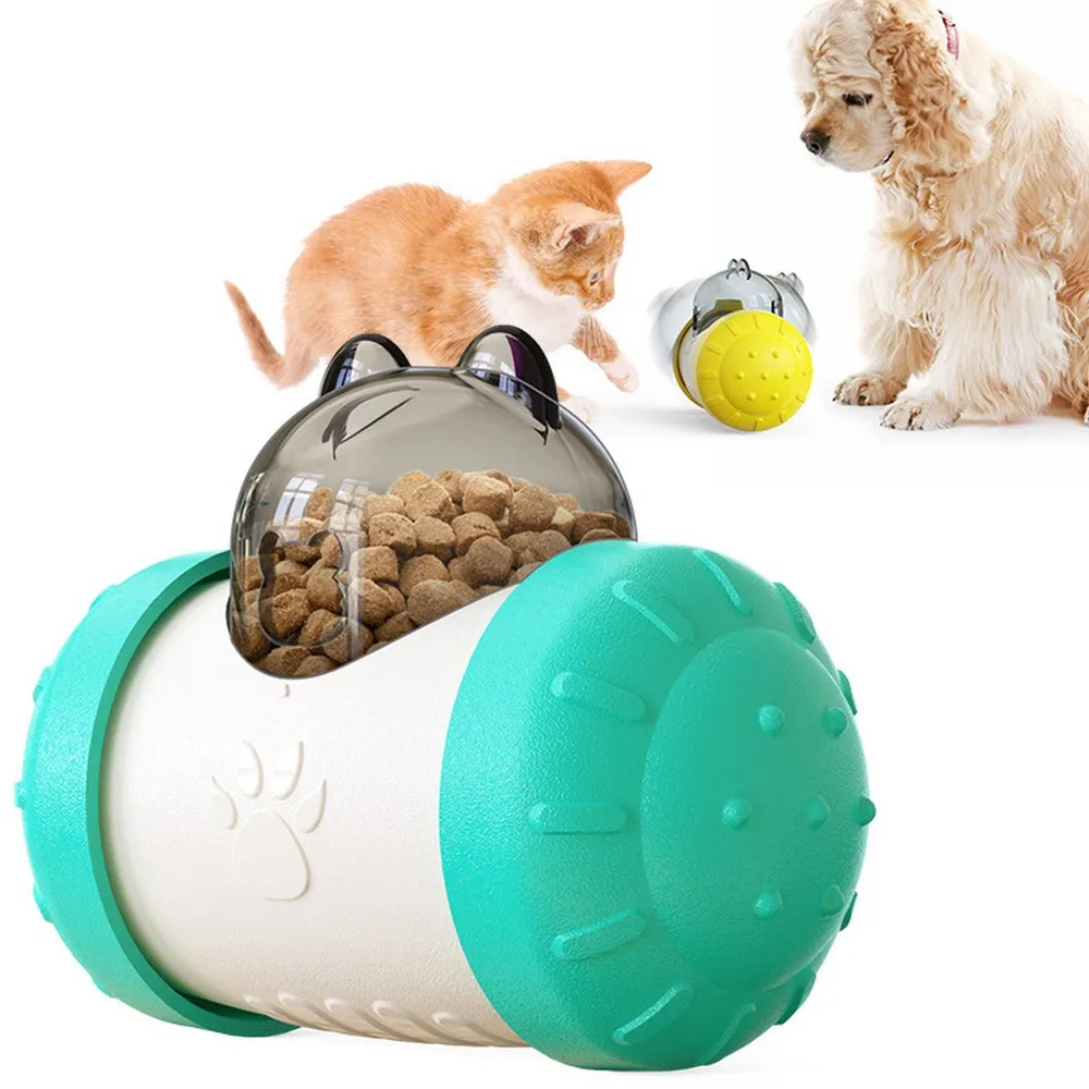 Веселая кормушка для домашних животных вращающийся медведь пищевой бурилер