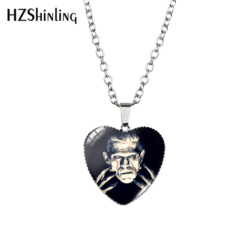 Новинка 2018 ожерелье ручной работы с кулоном в виде сердца френченштейна раньше