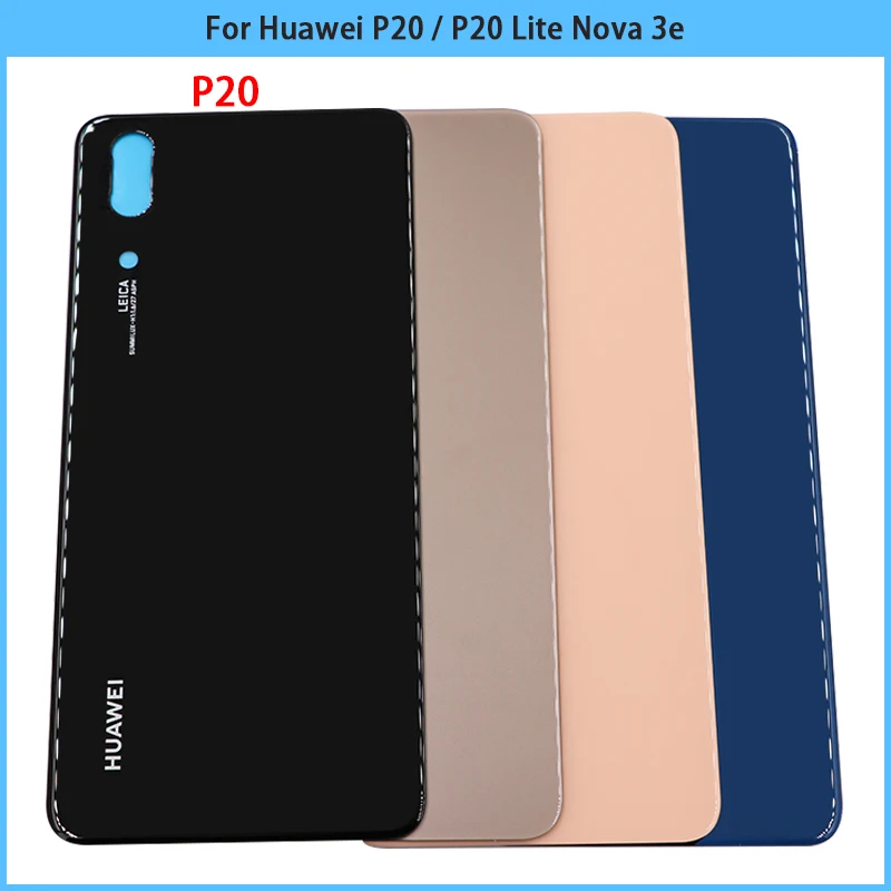 Задняя Крышка аккумуляторной батареи для Huawei P20 задняя крышка Lite Nova 3e стеклянная